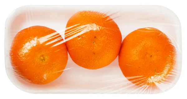 Tangerines in vacuum packing — Stock Photo, Image