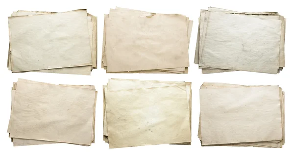 Old papers set isolated — Stock Photo, Image