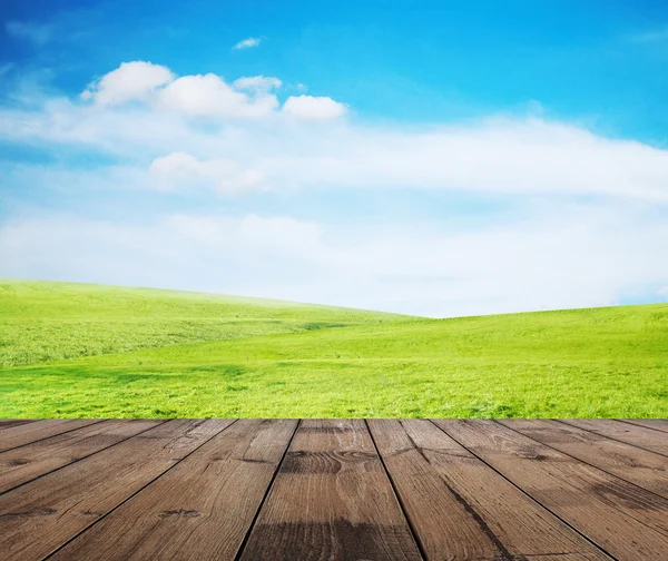 Gras, lucht en vloer — Stockfoto