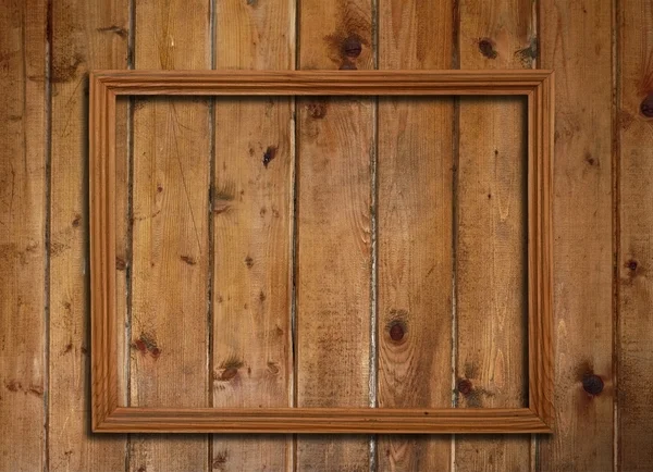 Telaio su parete di legno — Foto Stock