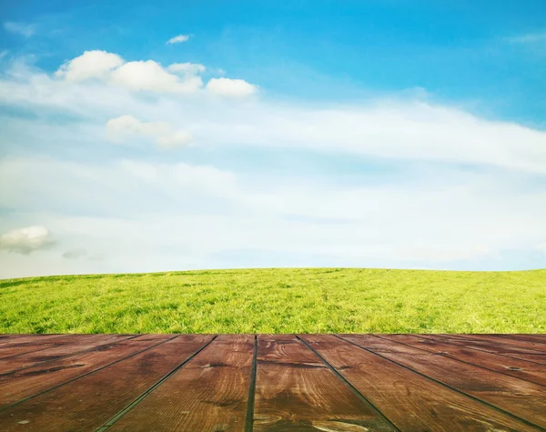 Gras, lucht en vloer — Stockfoto