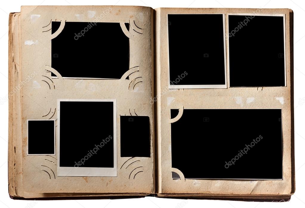 Vintage Photo-album With Blank Pages Stock Photo, Picture and