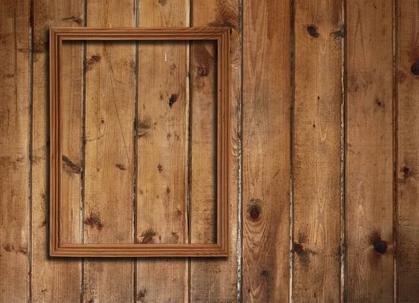 Frame op houten muur — Stockfoto