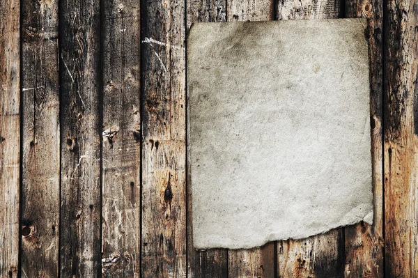 Papel sobre textura de madera vieja — Foto de Stock