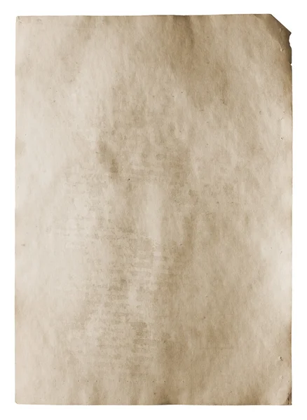 Old paper isolated — Stock Photo, Image