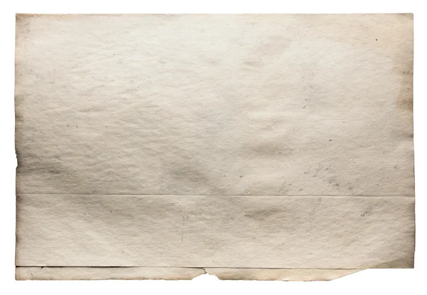 Carta vecchia isolata — Foto Stock