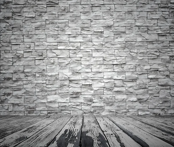 Sala velha com parede de tijolo — Fotografia de Stock