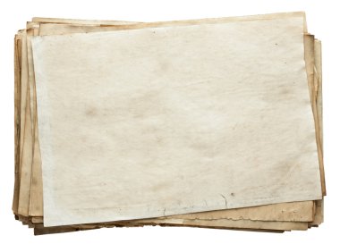 Eski kağıtlar yığını