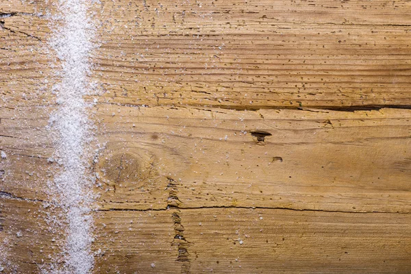 Fondo in legno con neve — Foto Stock