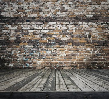 Tuğla duvarlı eski oda