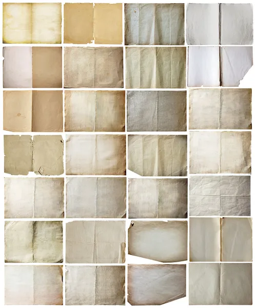 Old papers set isolated — Stock Photo, Image