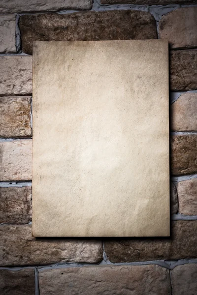 Papier op de muur — Stockfoto