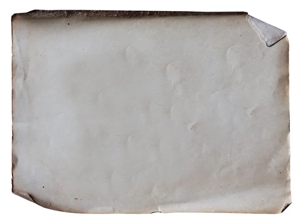 Altes Papier isoliert auf weißem Hintergrund — Stockfoto