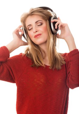 Kulaklıklı kız.