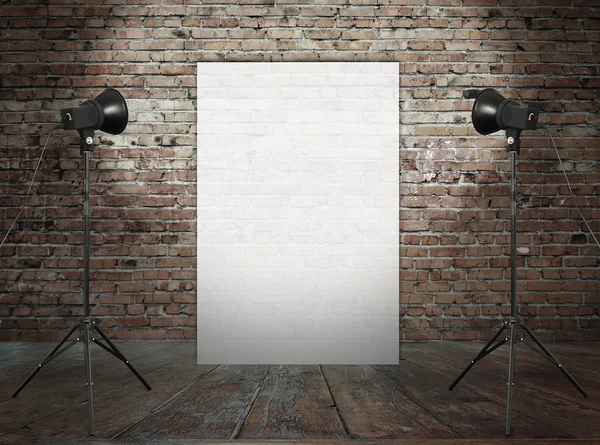 Billboard in old studio — Stock Photo, Image