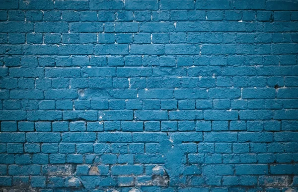 Old Brick Wall Blue Background — Stock Photo, Image