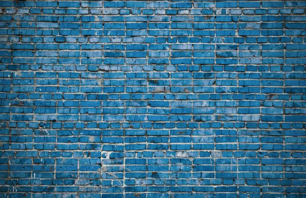 Vieux Mur Briques Fond Bleu — Photo