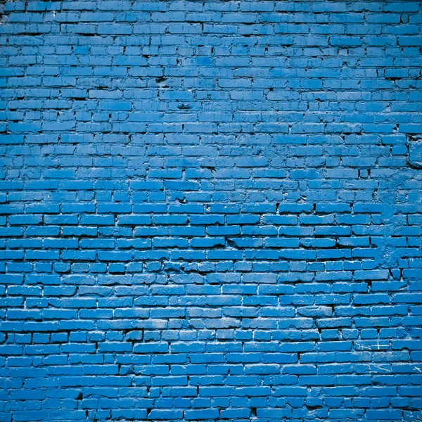 Vieux Mur Briques Fond Bleu — Photo