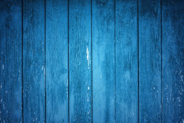 Eski ahşap duvar, mavi arkaplan