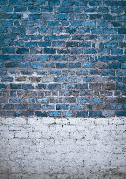 Old Brick Wall Blue Background — Stock Photo, Image