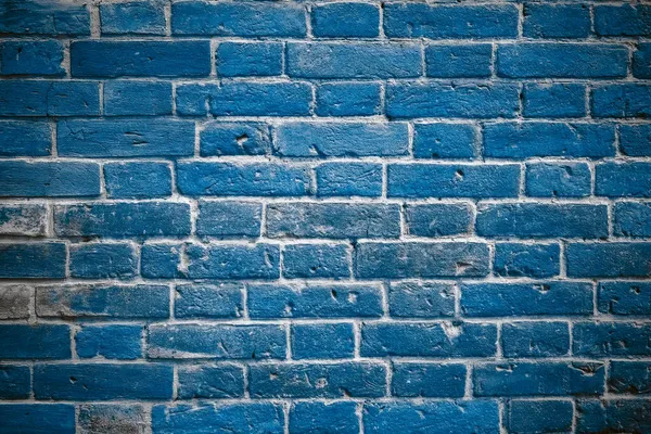 Alte Ziegelmauer Blauer Hintergrund — Stockfoto
