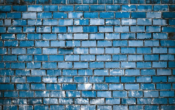 Old Brick Wall Blue Background — Stock Photo, Image