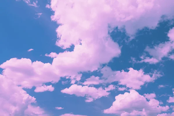 Nuvens Cor Rosa Fundo Céu Neon — Fotografia de Stock