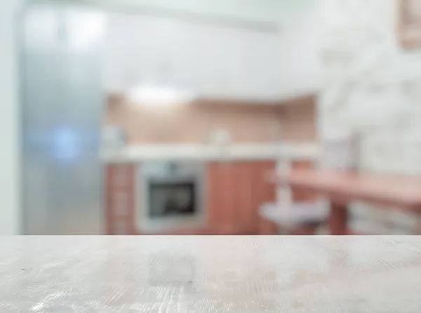 Witte Houten Tafel Keuken — Stockfoto