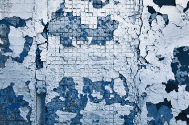 mavi beton arka plan, eski grunge alçı duvar