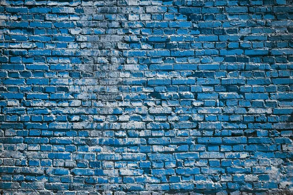 Old Brick Wall Blue Background — Stock Photo, Image