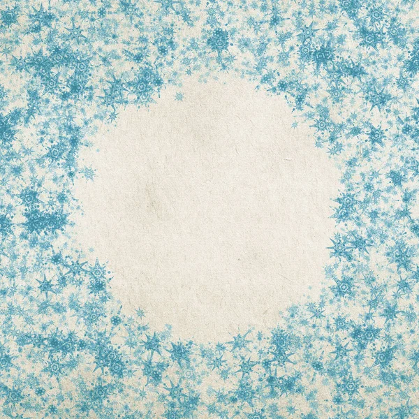 Μπλε Χειμώνα Φόντο Χριστούγεννα Νιφάδες Χιονιού — Φωτογραφία Αρχείου