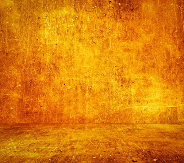 Interior Naranja Vacío Con Pared Hormigón Fondo Yeso — Foto de Stock