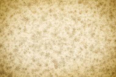 Eski kağıt dokusunda kar taneleri olan eski bir Noel arkaplanı