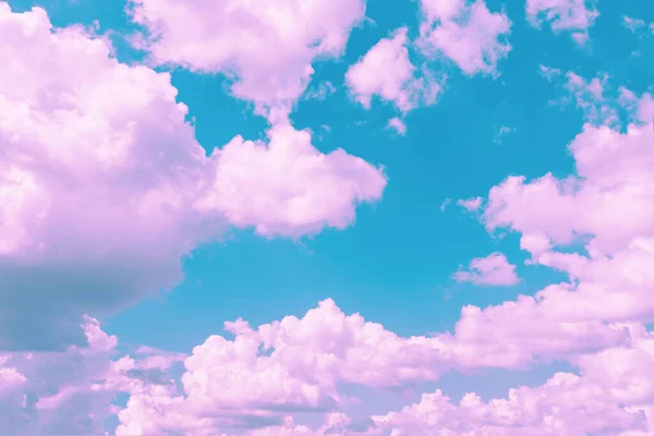 Nuvens Cor Rosa Fundo Céu Neon — Fotografia de Stock