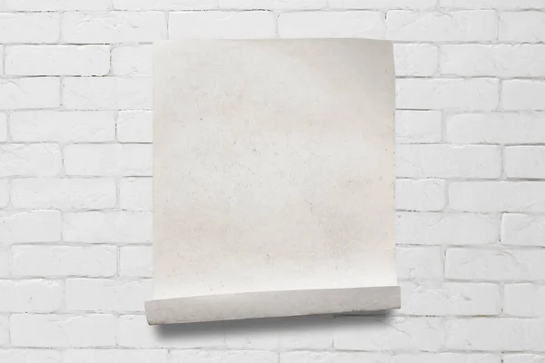 Old Paper White Brick Wall — Stock Photo, Image