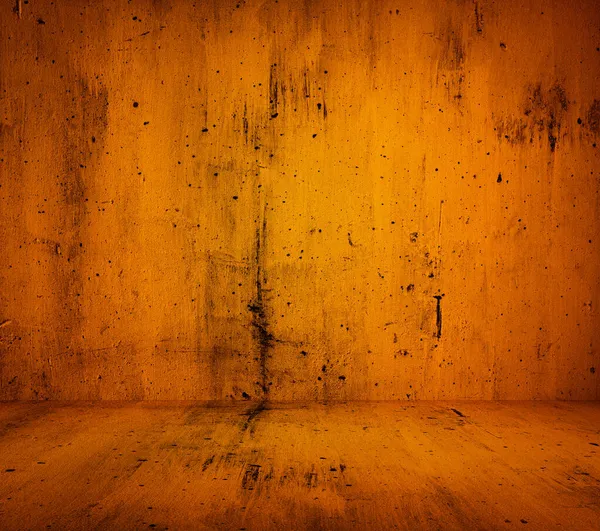 Orangefarbener Innenraum Mit Betonwand Putzhintergrund — Stockfoto