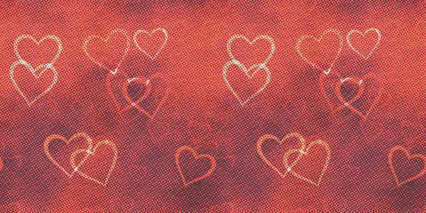 Αφηρημένη Απρόσκοπτη Καρδιές Raster Μοτίβο Φόντου — Φωτογραφία Αρχείου