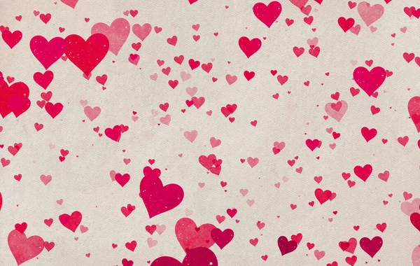Fond Vintage Saint Valentin Avec Des Coeurs Sur Une Vieille — Photo