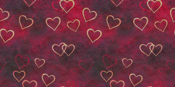 Abstract Seamless Hearts Raster Background Pattern — Stock Photo, Image