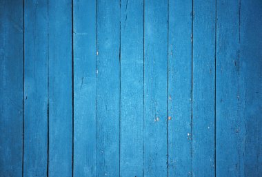 Eski ahşap duvar, mavi arkaplan