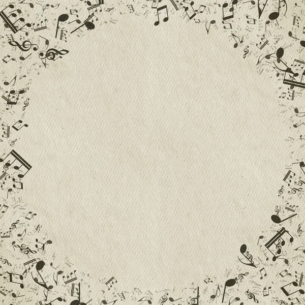 Grunge Musical Background Old Paper Texture Music Notes — Stock Photo, Image