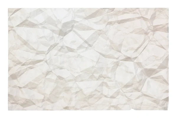Starý Prázdný Zmačkaný Papír Kopírovacím Prostorem Izolované Bílém Pozadí — Stock fotografie