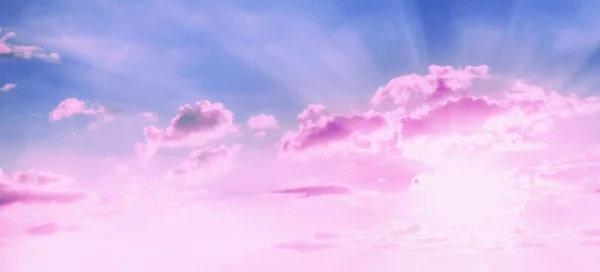 Розовые Облака Неоновый Фон Неба — стоковое фото