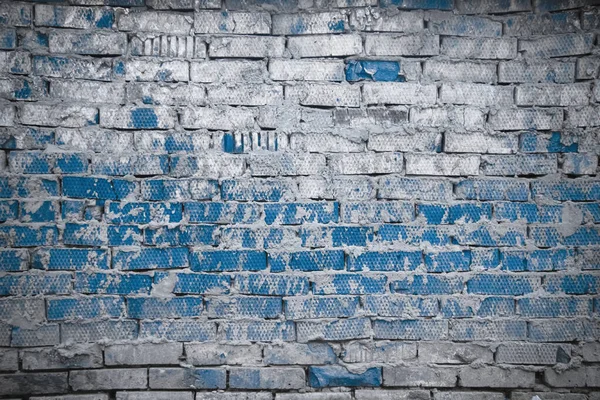 Stara Ceglana Ściana Niebieskie Tło — Zdjęcie stockowe