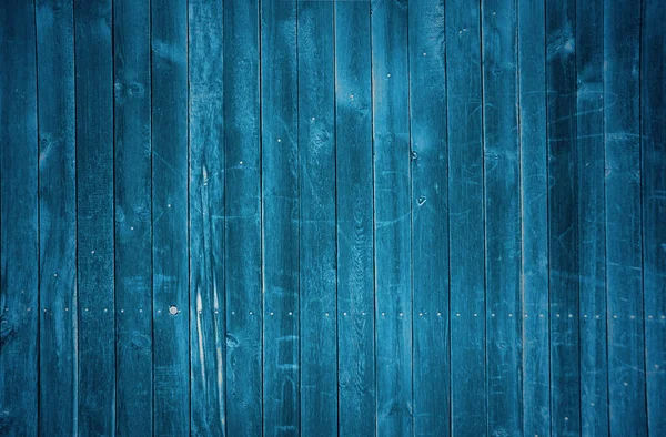 Παλιό Ξύλινο Τοίχο Μπλε Φόντο — Φωτογραφία Αρχείου