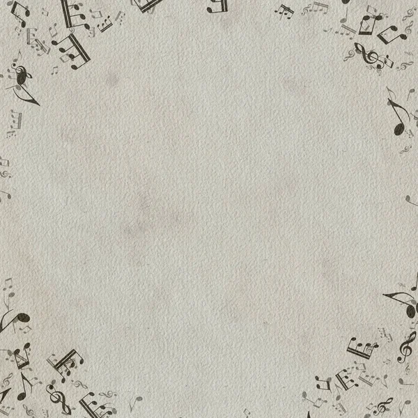 Grunge Muzikale Achtergrond Oude Papieren Textuur Muzieknoten — Stockfoto