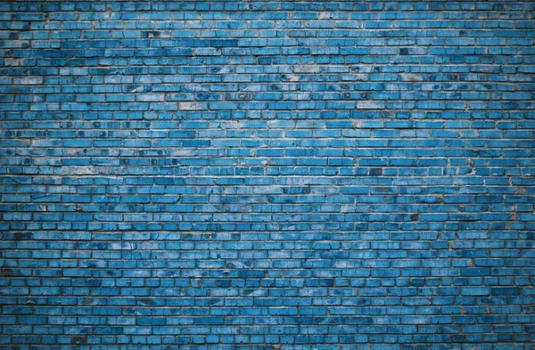 Eski Tuğla Duvar Mavi Arkaplan — Stok fotoğraf