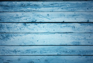 Eski ahşap duvar, mavi arkaplan