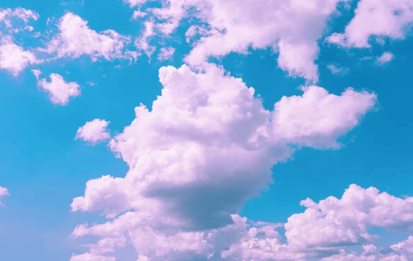 Nubes Rosadas Fondo Cielo Neón —  Fotos de Stock