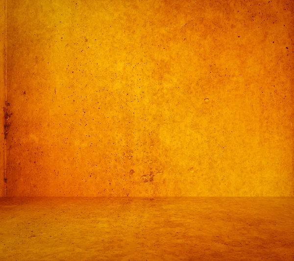 Interno Arancio Vuoto Con Muro Cemento Fondo Gesso — Foto Stock